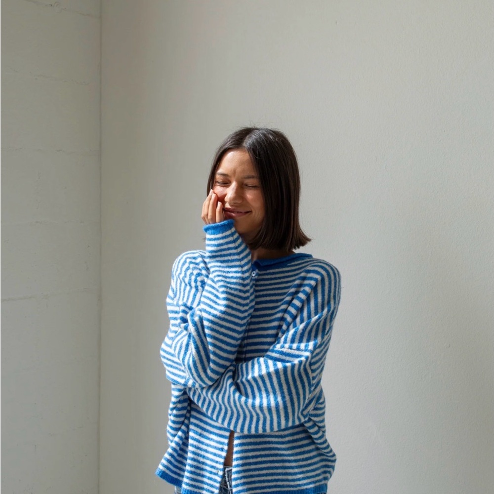 Mini striped piper cardigan